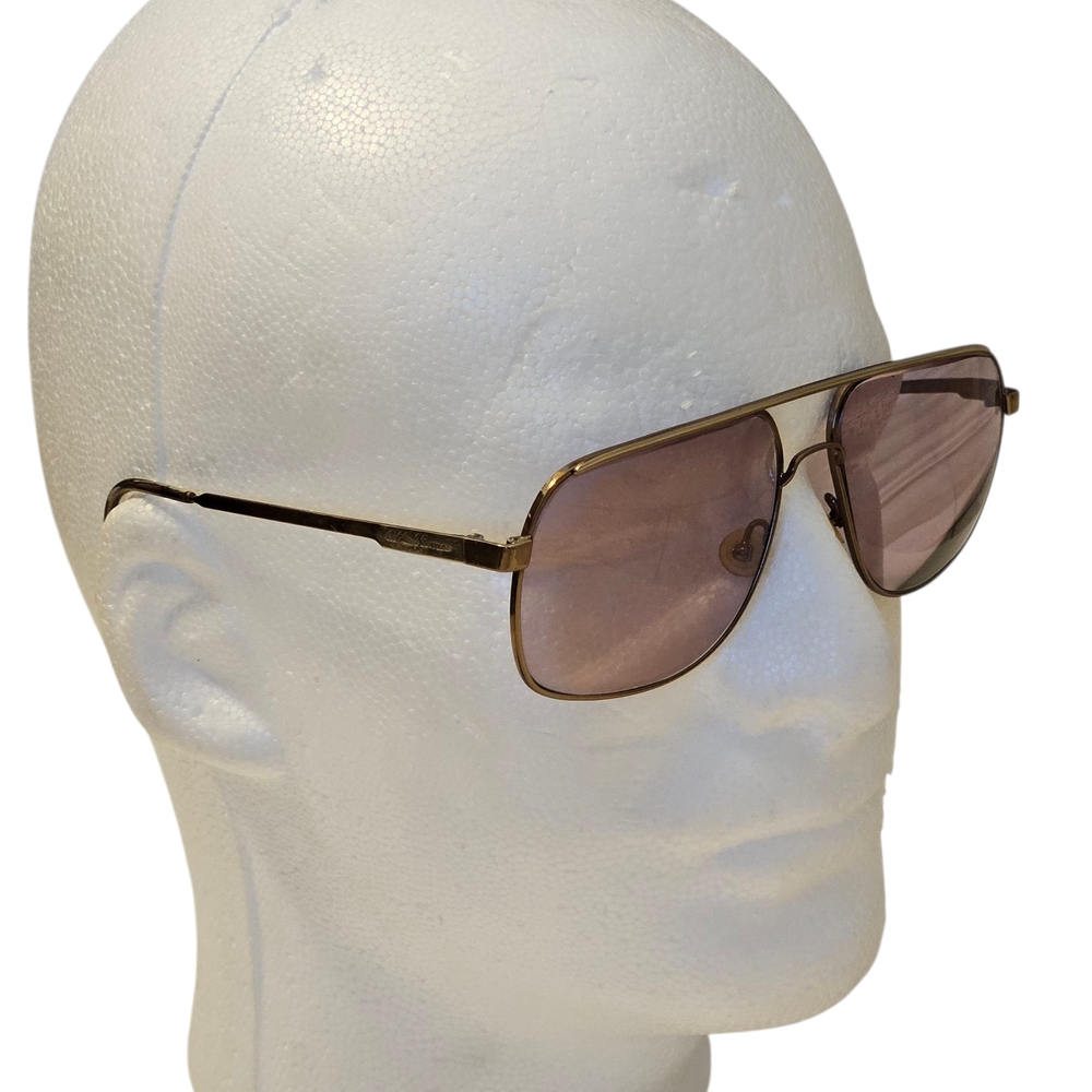 Vintage Alfa Romeo Brown Large Aviator Sunglasses Frames Brown Lens 56-20 140